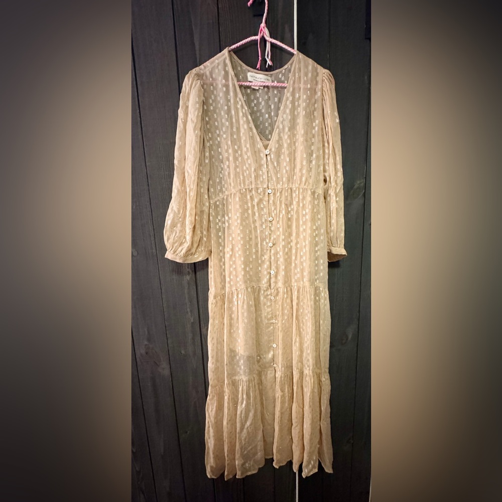 Saltwater LUXE Cream Long Sleeve Dress